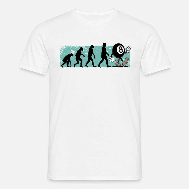 Billard Evolution Snooker - Männer T-Shirt - Weiß