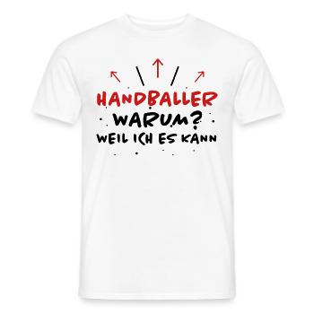 Handball Spruch Sport Lustiges Handballer Geschenk - Männer T-Shirt - Weiß - Vorne - AI Model Male 178 dark (178cm)