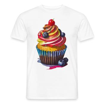 Cupcake - Men's T-Shirt - white - Front - AI Model Male 178 dark (178cm)