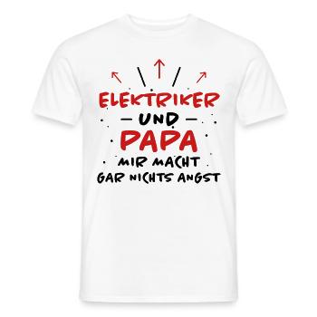 Elektriker Spruch Job Lustiges Elektriker Geschenk - Männer T-Shirt - Weiß - Vorne - AI Model Male 178 dark (178cm)