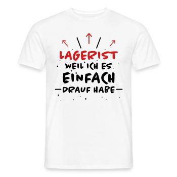 Lagerist Spruch Logistik Lustige Lagerist Geschenk - Männer T-Shirt - Weiß - Vorne - AI Model Male 178 dark (178cm)