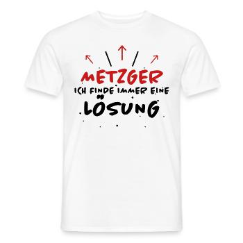 Metzger Spruch Fleischer Lustiges Metzger Geschenk - Männer T-Shirt - Weiß - Vorne - AI Model Male 178 dark (178cm)