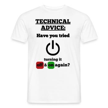 drôle de dicton technique dicton artisan technicien - T-shirt homme - blanc - Devant - AI Model Male 178 dark (178cm)