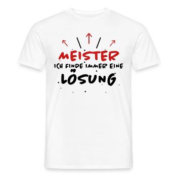 Meister Spruch Prüfung Lustiges Meister Geschenk - Männer T-Shirt - Weiß - Vorne - AI Model Male 178 dark (178cm)