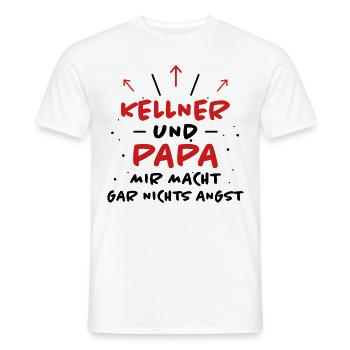 Kellner Spruch Restaurant Lustige Kellner Geschenk - Männer T-Shirt - Weiß - Vorne - AI Model Male 178 dark (178cm)
