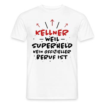 Kellner Spruch Restaurant Lustige Kellner Geschenk - Männer T-Shirt - Weiß - Vorne - AI Model Male 178 dark (178cm)