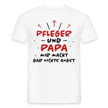 Pfleger Spruch Pflegekraft Lustig Pfleger Geschenk - Männer T-Shirt - Weiß - Vorne - AI Model Male 178 dark (178cm)