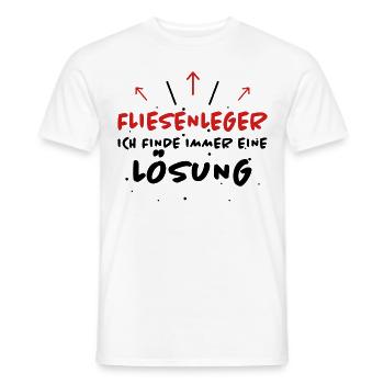 Fliesenleger Spruch Lustiges Fliesenleger Geschenk - Männer T-Shirt - Weiß - Vorne - AI Model Male 178 dark (178cm)