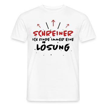 Schreiner Spruch Beruf Lustiges Schreiner Geschenk - Männer T-Shirt - Weiß - Vorne - AI Model Male 178 dark (178cm)