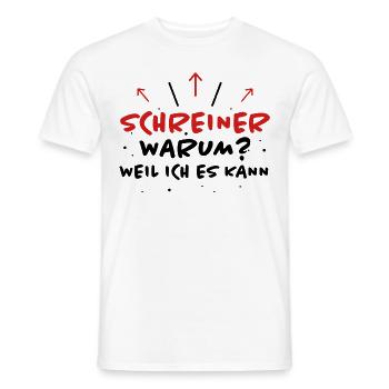 Schreiner Spruch Beruf Lustiges Schreiner Geschenk - Männer T-Shirt - Weiß - Vorne - AI Model Male 178 dark (178cm)