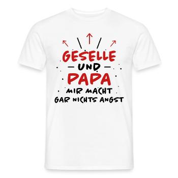 Geselle Spruch Lustiges Gesellenprüfung Geschenk - Männer T-Shirt - Weiß - Vorne - AI Model Male 178 dark (178cm)