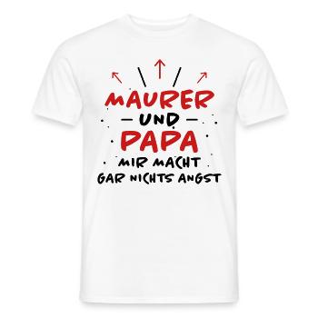 Maurer Spruch Baustelle Lustiges Maurer Geschenk - Männer T-Shirt - Weiß - Vorne - AI Model Male 178 dark (178cm)