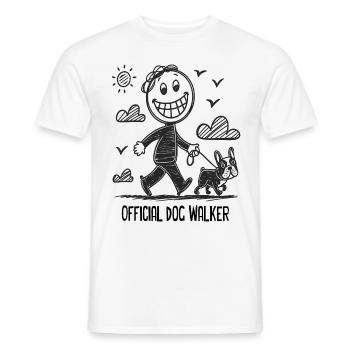 Bouledogue français Chien de compagnie Amoureux des animaux - T-shirt homme - blanc - Devant - AI Model Male 178 dark (178cm)