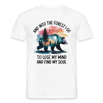 Natur Wald Resilienz Entspannung Seele Auszeit - Männer T-Shirt - Weiß - Vorne - AI Model Male 178 dark (178cm)