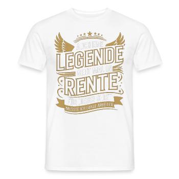 Even a legend retires - Men's T-Shirt - white - Front - AI Model Male 178 dark (178cm)
