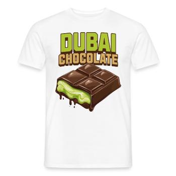 Dubaï Chocolat Pistaches Pistache Crème Chocolat - T-shirt homme - blanc - Devant - AI Model Male 178 dark (178cm)