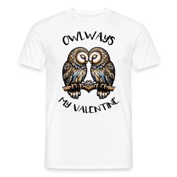 Hiboux mon hibou de la Saint-Valentin - T-shirt homme - blanc - Devant - AI Model Male 178 dark (178cm)