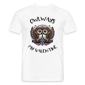 Hiboux mon hibou de la Saint-Valentin - T-shirt homme - blanc - Devant - AI Model Male 178 dark (178cm)