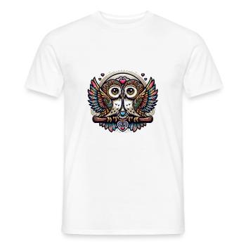 Hiboux mon hibou de la Saint-Valentin - T-shirt homme - blanc - Devant - AI Model Male 178 dark (178cm)