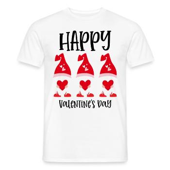 Gnome Bonne Saint-Valentin - T-shirt homme - blanc - Devant - AI Model Male 178 dark (178cm)