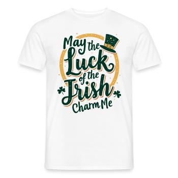 Que la chance des Irlandais me charmine - St Patrick’s - T-shirt homme - blanc - Devant - AI Model Male 178 dark (178cm)