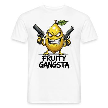 Fruity Gangsta – Lustige Zitronen Gangster - Männer T-Shirt - Weiß - Vorne - AI Model Male 178 dark (178cm)