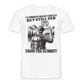 Funny Hiker Birthday 62 Years - Men's T-Shirt - white - Front - AI Model Male 178 dark (178cm)
