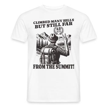Funny Wanderer Birthday 42 Years - Men's T-Shirt - white - Front - AI Model Male 178 dark (178cm)