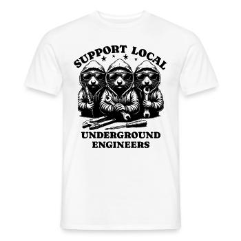 mole Liebe Support Local underground engineers - Männer T-Shirt - Weiß - Vorne - AI Model Male 178 dark (178cm)