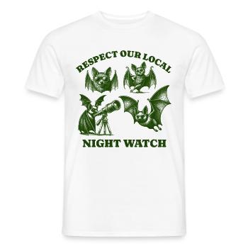 bat Liebe Support Local night watch - Männer T-Shirt - Weiß - Vorne - AI Model Male 178 dark (178cm)