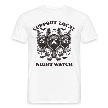 bat Liebe Support Local night watch - Männer T-Shirt - Weiß - Vorne - AI Model Male 178 dark (178cm)