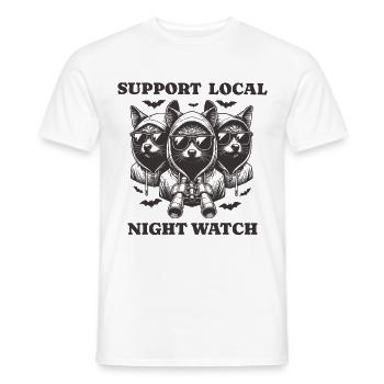 chauve-souris Amour Soutien Veille de nuit locale - T-shirt homme - blanc - Devant - AI Model Male 178 dark (178cm)