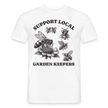 Amoureux des abeilles - Soutenez les jardiniers locaux - T-shirt homme - blanc - Devant - AI Model Male 178 dark (178cm)
