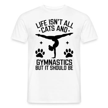 Gymnastique Dire Chats Drôle Gymnastique Cadeau - T-shirt homme - blanc - Devant - AI Model Male 178 dark (178cm)
