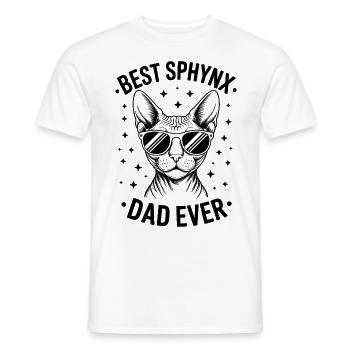 Chat Sphynx Disant Drôle Chat Sphynx Cadeau - T-shirt homme - blanc - Devant - AI Model Male 178 dark (178cm)