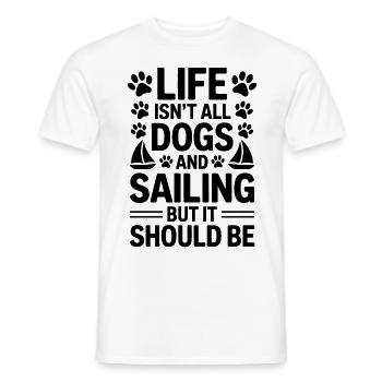 Sailing Saying Dog Sailor Dog Sailing Gift - Men's T-Shirt - white - Front - AI Model Male 178 dark (178cm)