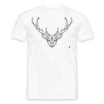 AD Geometric Deer - Men's T-Shirt - white - Front - AI Model Male 178 dark (178cm)