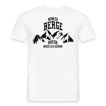 Berge rufen - Männer T-Shirt - Weiß - Vorne - AI Model Male 178 dark (178cm)