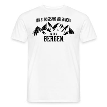 zu wenig in den Bergen - Männer T-Shirt - Weiß - Vorne - AI Model Male 178 dark (178cm)