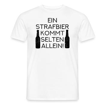 Strafbier Trinken Party Trinkspiel - Männer T-Shirt - Weiß - Vorne - AI Model Male 178 dark (178cm)
