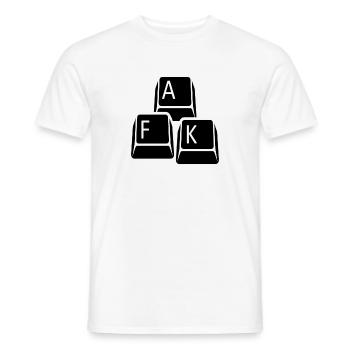 AFK gamblers play keyboard keys - Men's T-Shirt - white - Front - AI Model Male 178 dark (178cm)