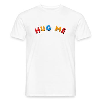 hug me - Männer T-Shirt - Weiß - Vorne - AI Model Male 178 dark (178cm)
