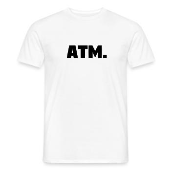 ATM - Männer T-Shirt - Weiß - Vorne - AI Model Male 178 dark (178cm)