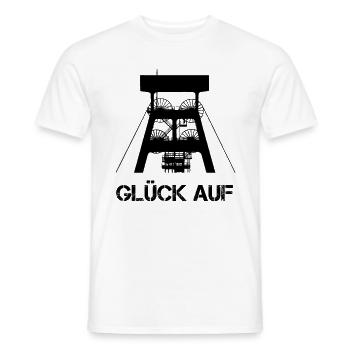 Zeche Glück auf - Männer T-Shirt - Weiß - Vorne - AI Model Male 178 dark (178cm)
