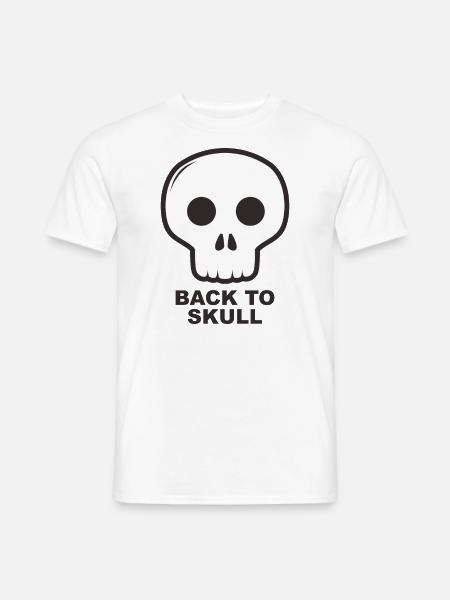 Totenkopf - Männer T-Shirt - Weiß