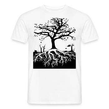 Tree of Life Lucky tree, hope - Men's T-Shirt - white - Front - AI Model Male 178 dark (178cm)