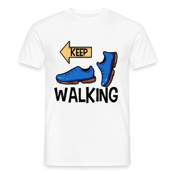 Keep Walking Randonnée Pèlerins Chemin de Saint-Jacques Montagne - T-shirt homme - blanc - Devant - AI Model Male 178 dark (178cm)
