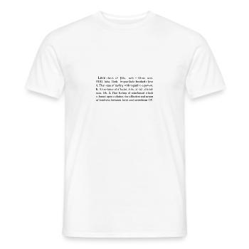 Love - Männer T-Shirt - Weiß - Vorne - AI Model Male 178 dark (178cm)