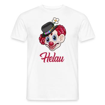 Helau Clown Karneval Duesseldorf Rosenmontag - Männer T-Shirt - Weiß - Vorne - AI Model Male 178 dark (178cm)