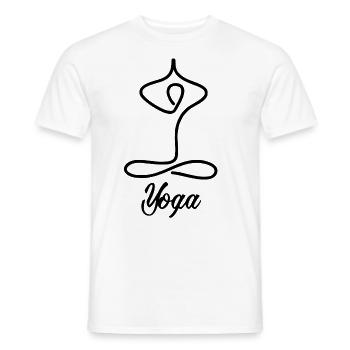 Funny Yoga for Women & Men | Namaste Om Meditation Light - Men's T-Shirt - white - Front - AI Model Male 178 dark (178cm)